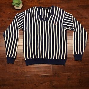 Christian Dior Striped V Neck